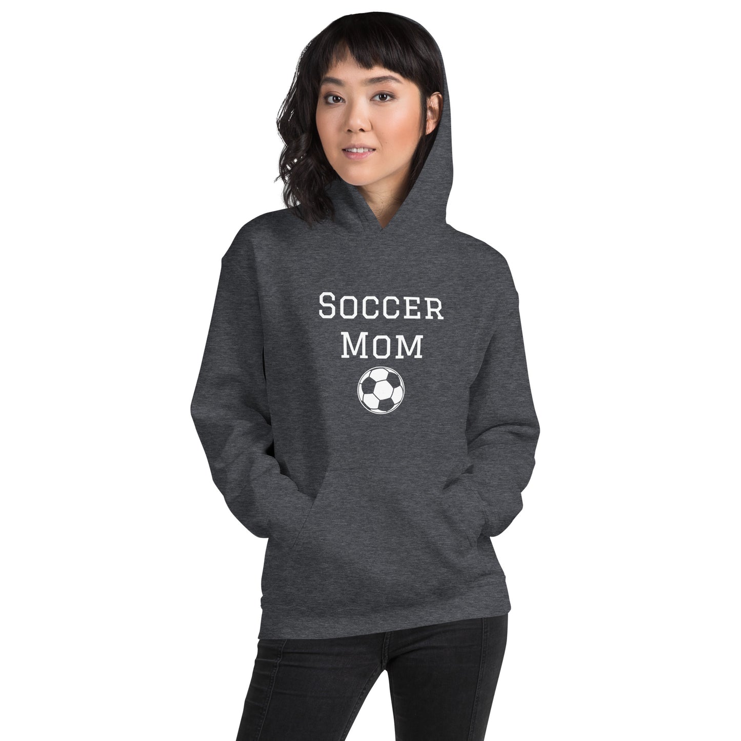 Unisex Heavy Blend  Hoodie Soccer Mom White Ink