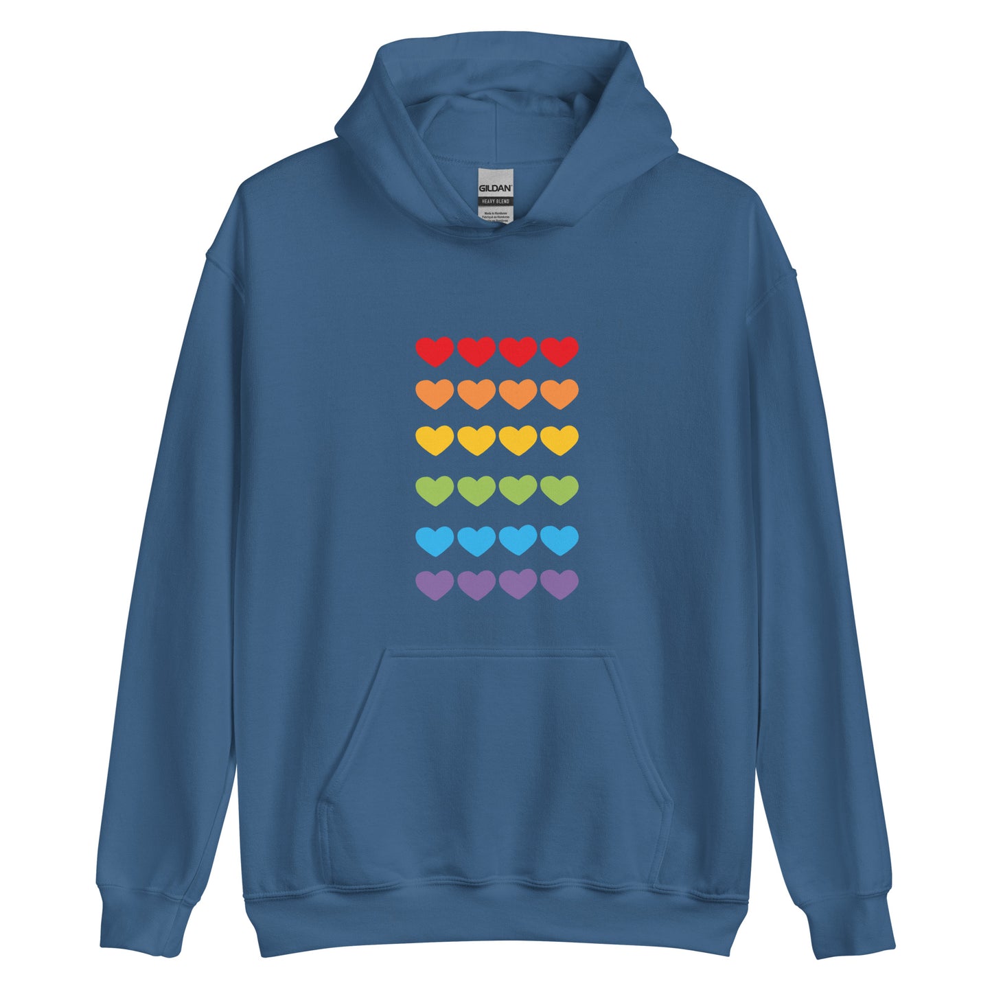 Unisex Heavy Blend Hoodie Rainbow Hearts