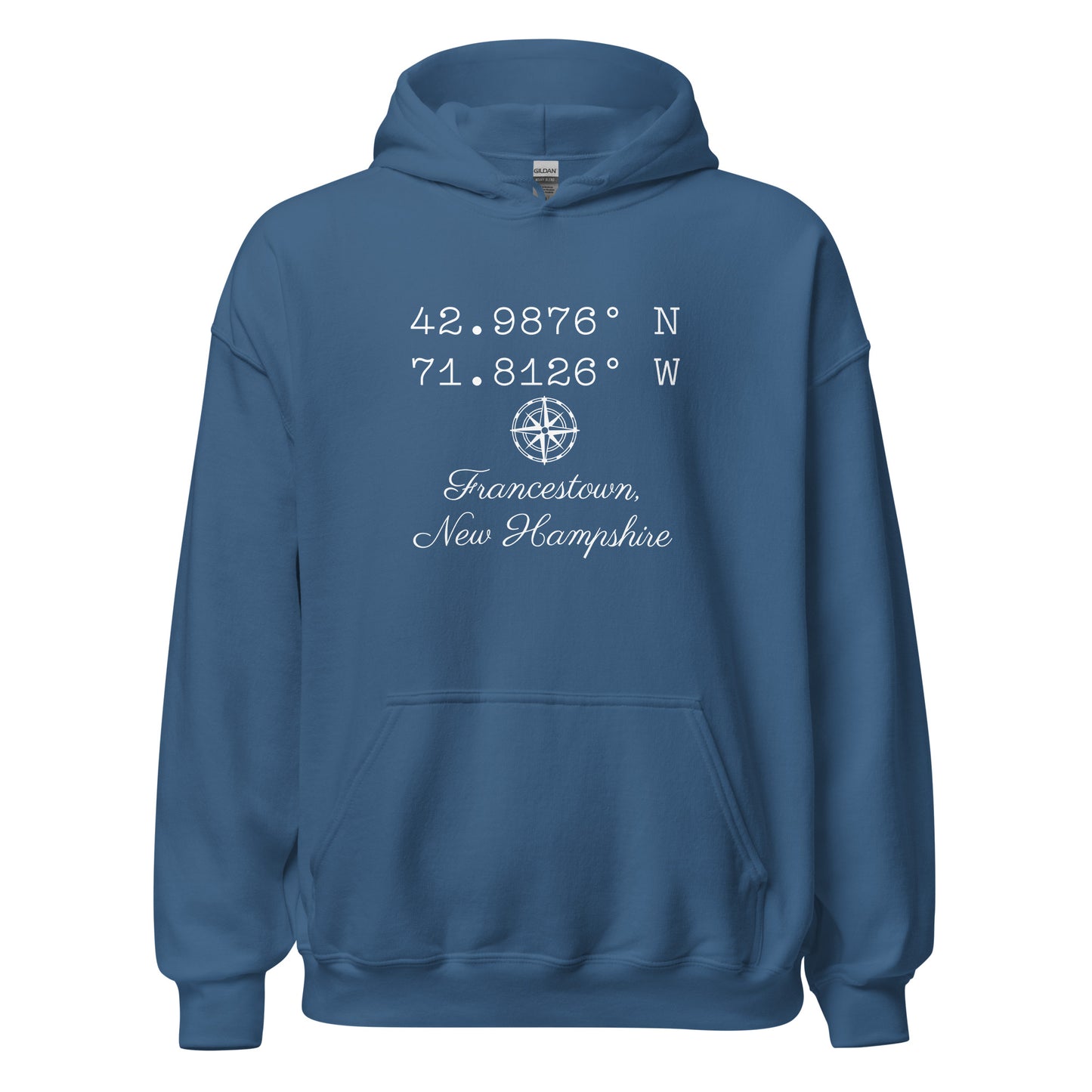 Unisex Heavy Blend Hoodie Coordinates Francestown