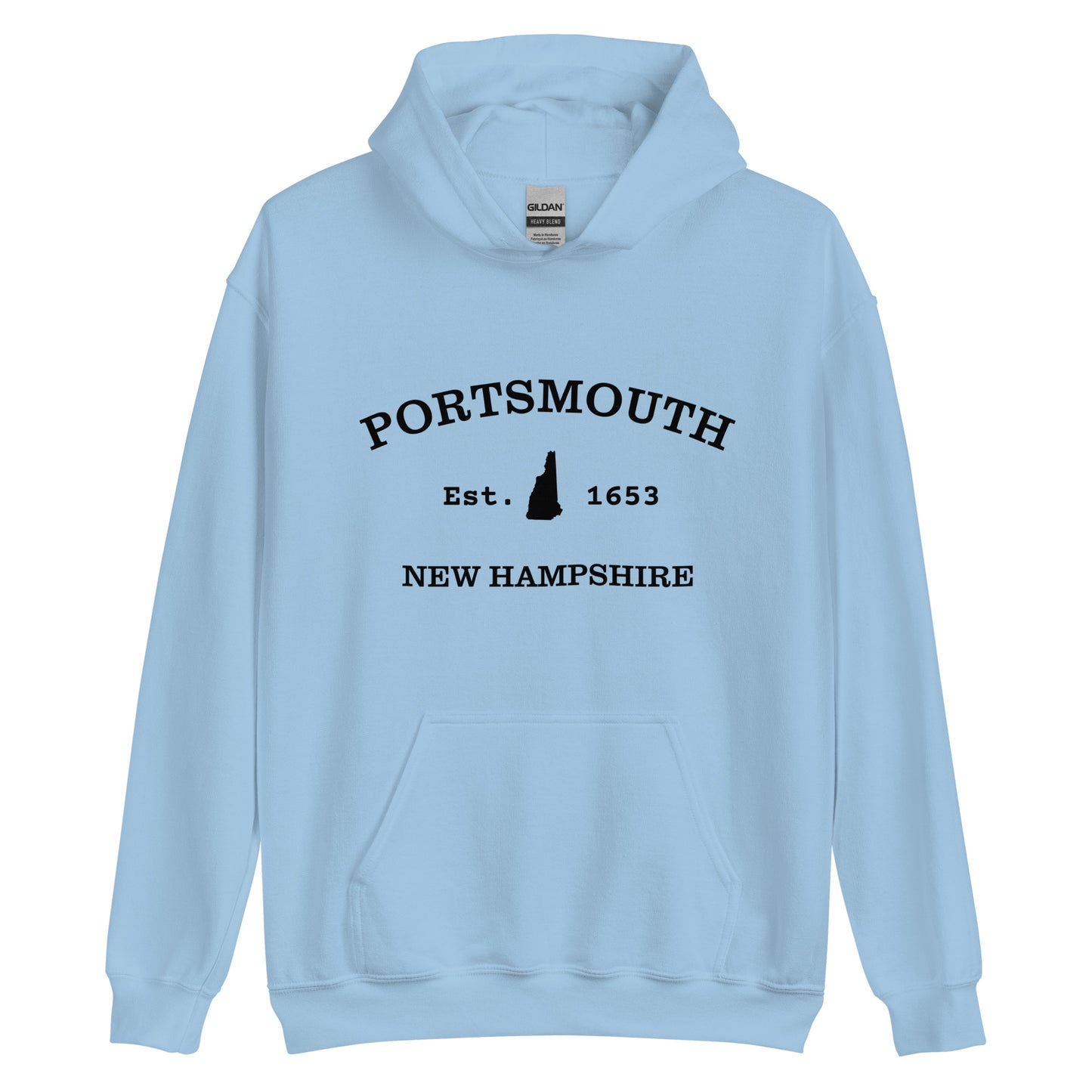 Unisex Heavy Blend Hoodie Portsmouth NH black ink