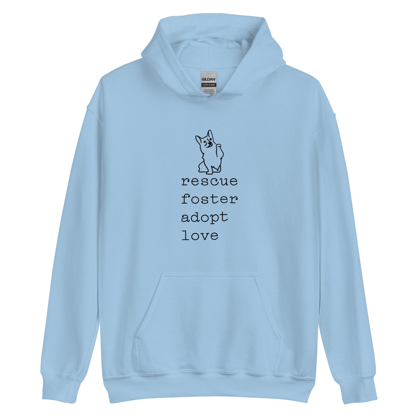 Unisex Heavy Blend Hoodie Rescue Foster Adopt Love