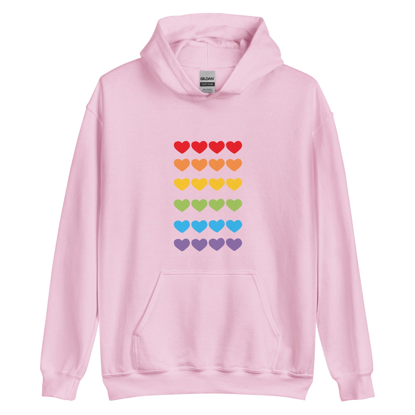 Unisex Heavy Blend Hoodie Rainbow Hearts