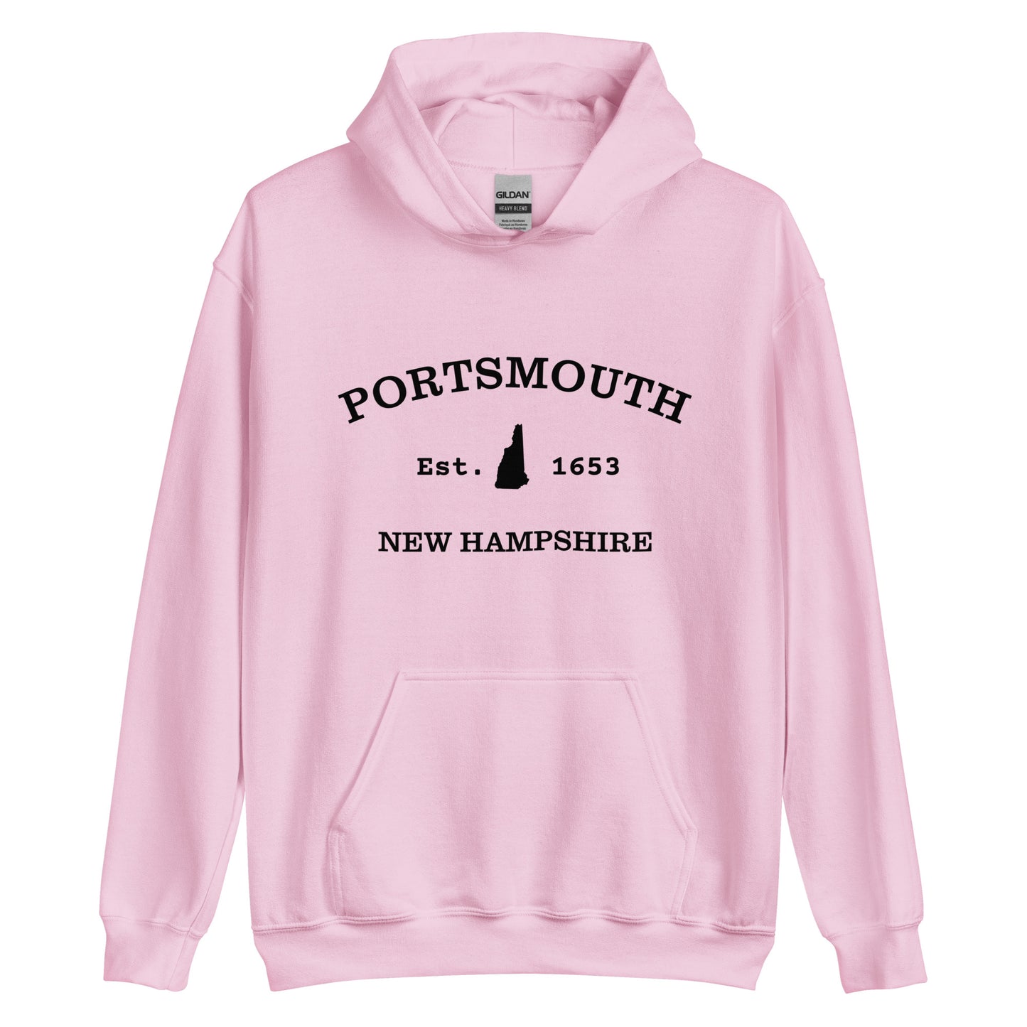 Unisex Heavy Blend Hoodie Portsmouth NH black ink