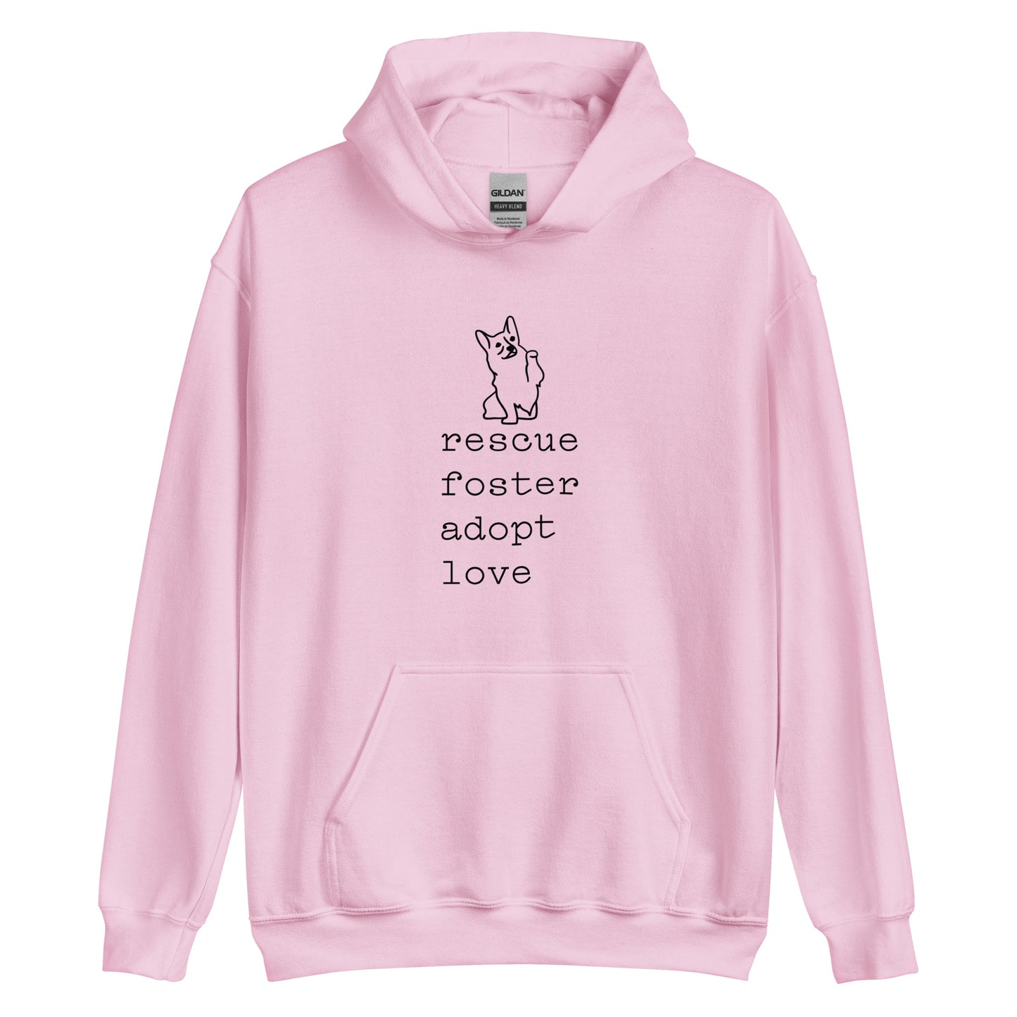 Unisex Heavy Blend Hoodie Rescue Foster Adopt Love