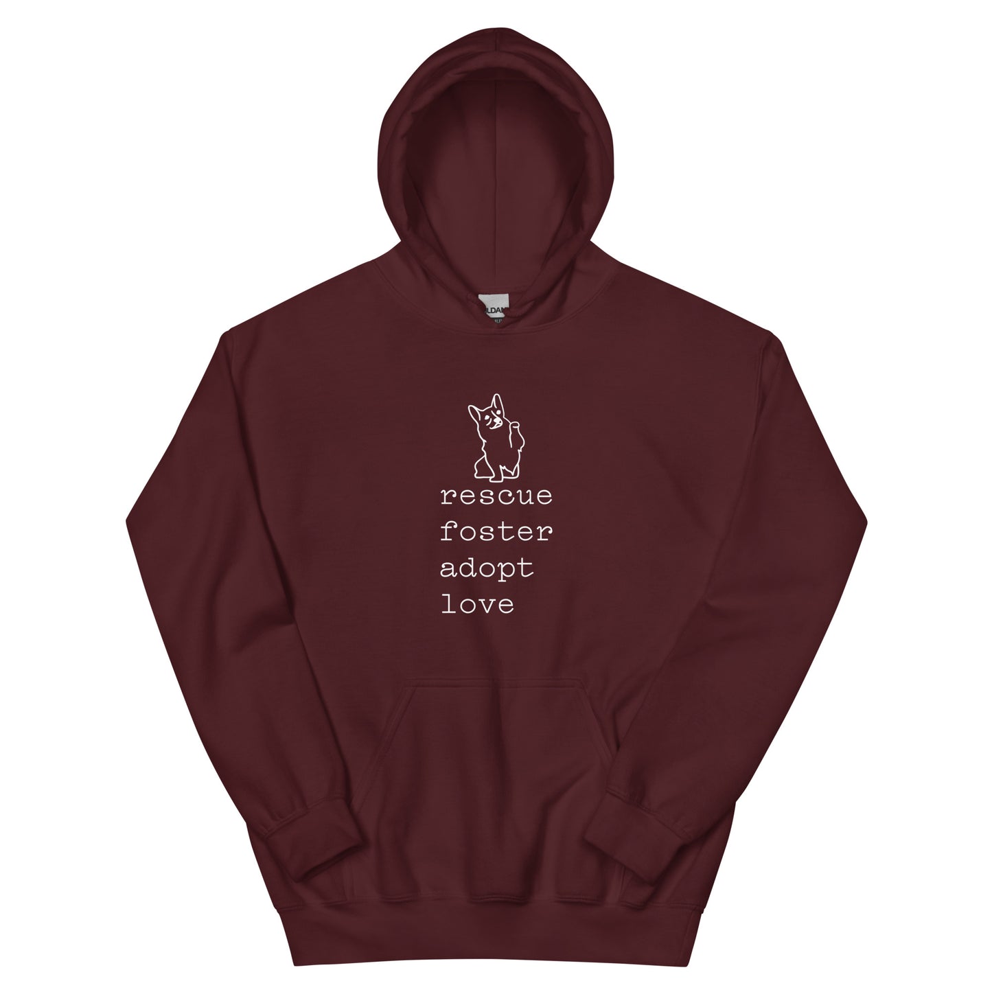 Unisex Heavy Blend Hoodie Rescue Foster Adopt Love