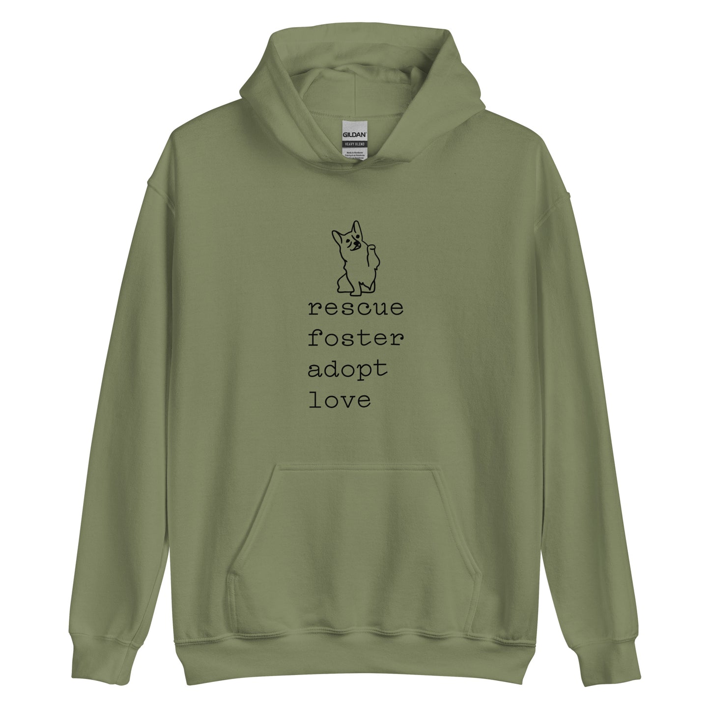 Unisex Heavy Blend Hoodie Rescue Foster Adopt Love