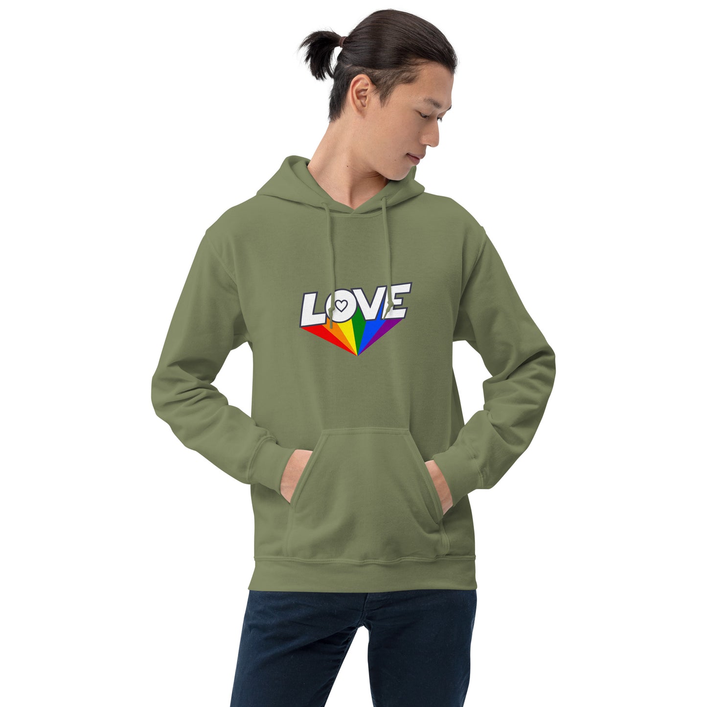 Unisex Heavy Blend Hoodie Love Rainbow Ray