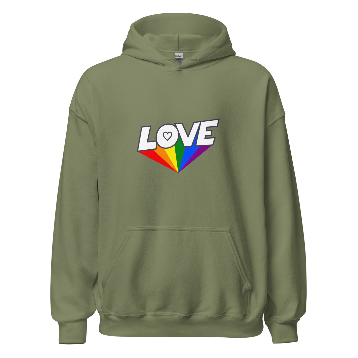 Unisex Heavy Blend Hoodie Love Rainbow Ray