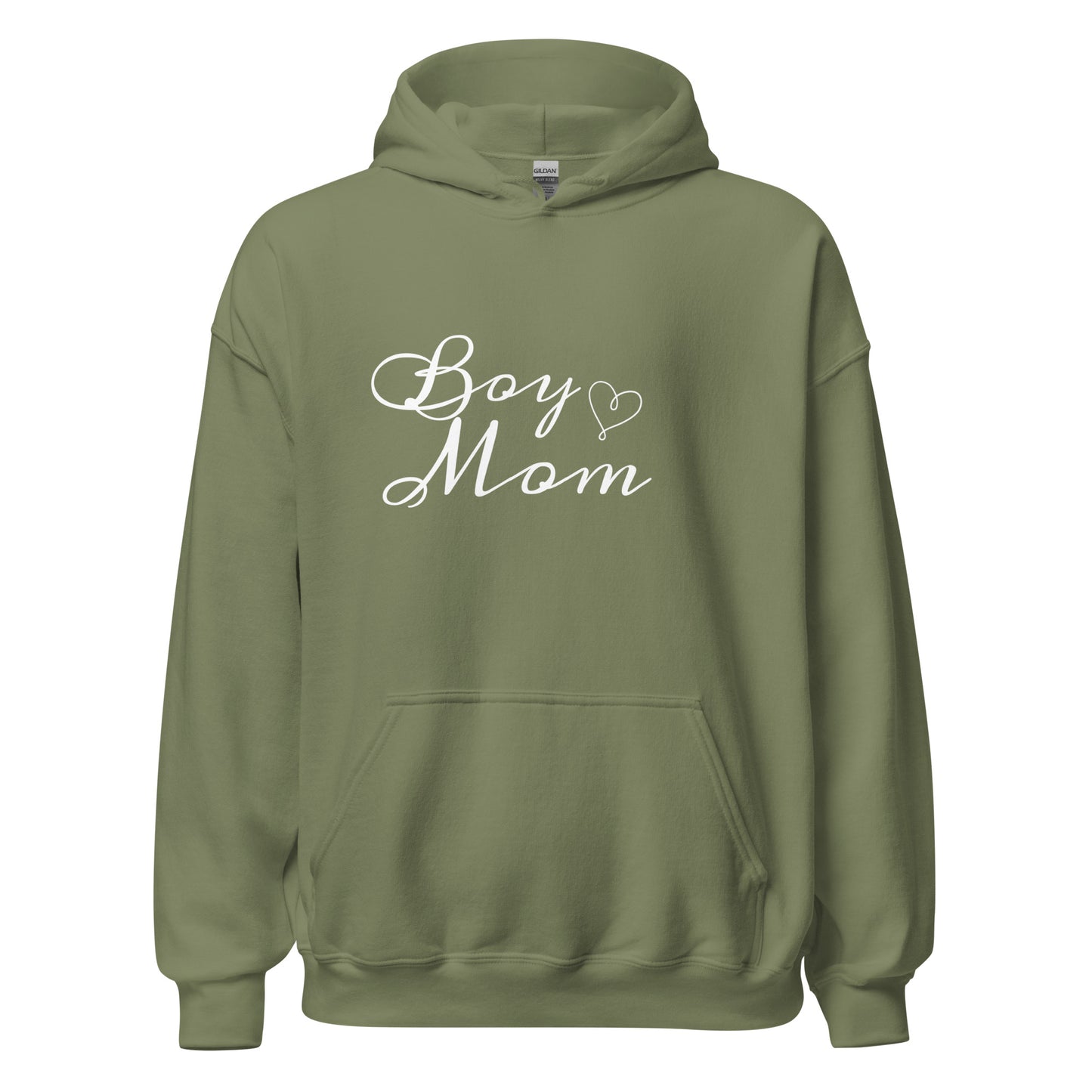 Unisex Heavy Blend Hoodie Boy Mom White ink