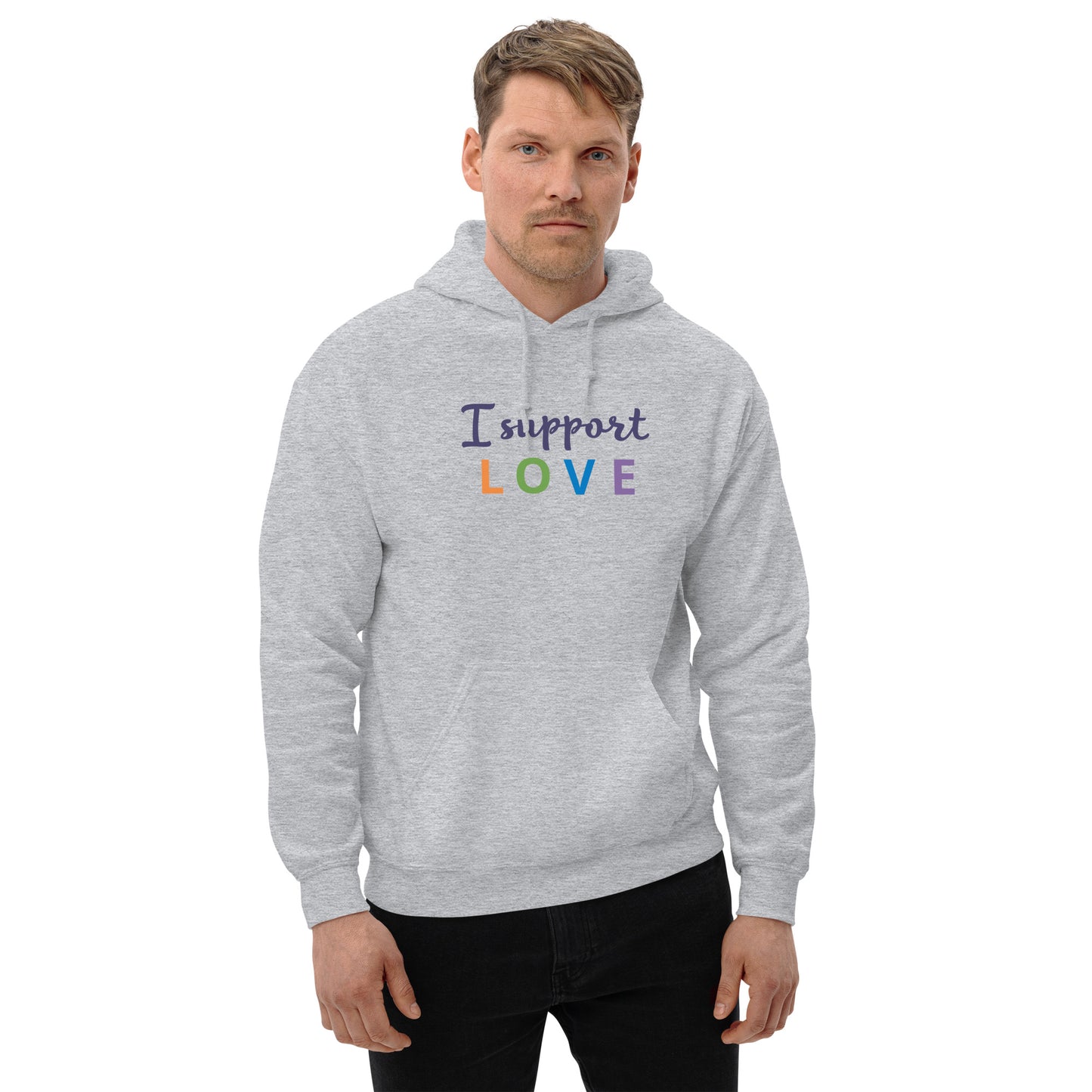 Unisex Heavy Blend Hoodie I Support Love