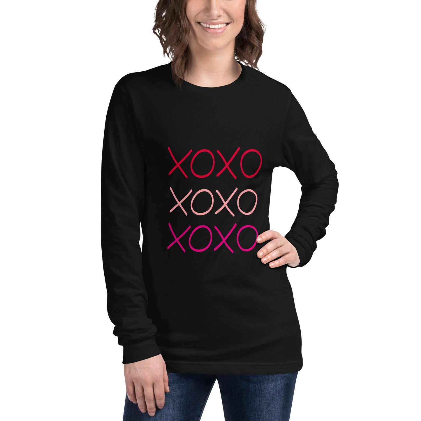 Unisex Long Sleeve Bella+Canvas Tee XOXO