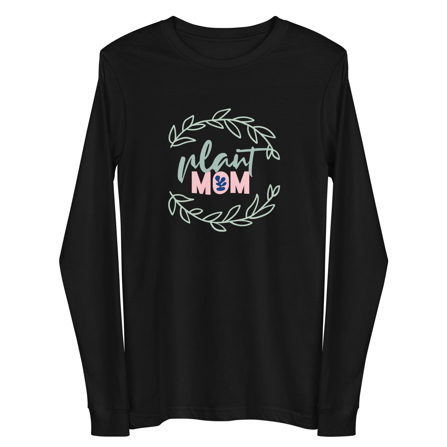 Unisex Long Sleeve Bella+Canvas Tee Plant Mom Wreath