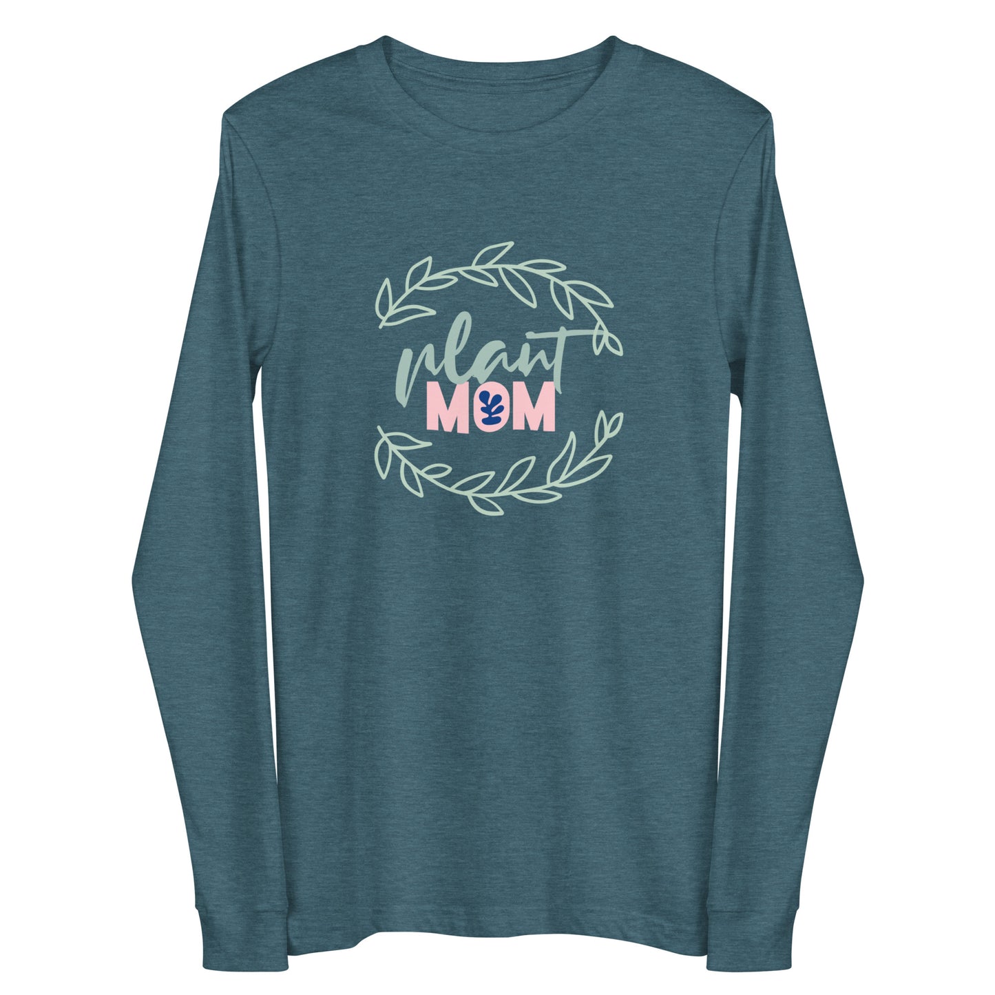 Unisex Long Sleeve Bella+Canvas Tee Plant Mom Wreath