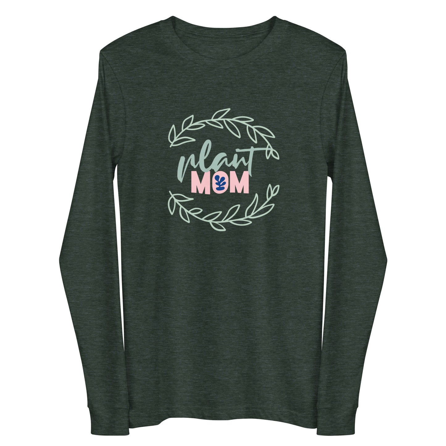 Unisex Long Sleeve Bella+Canvas Tee Plant Mom Wreath