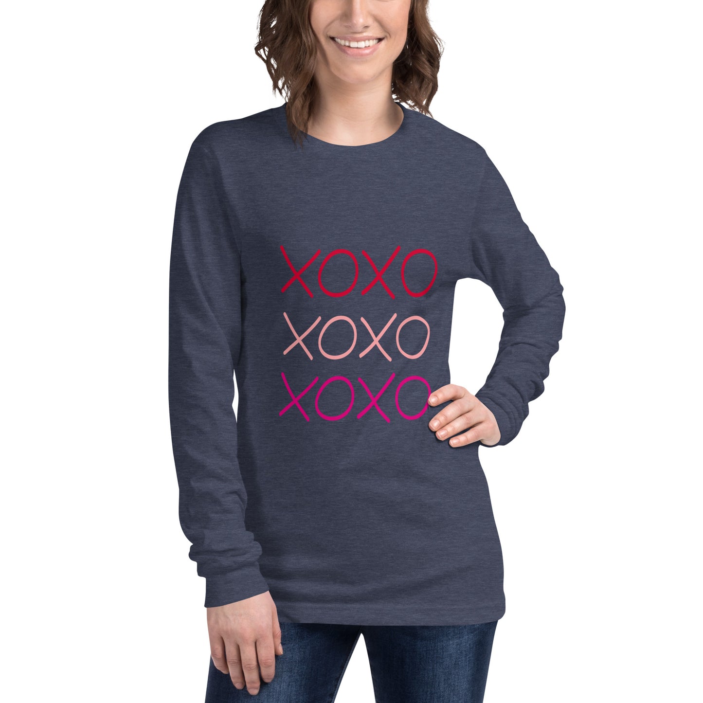 Unisex Long Sleeve Bella+Canvas Tee XOXO