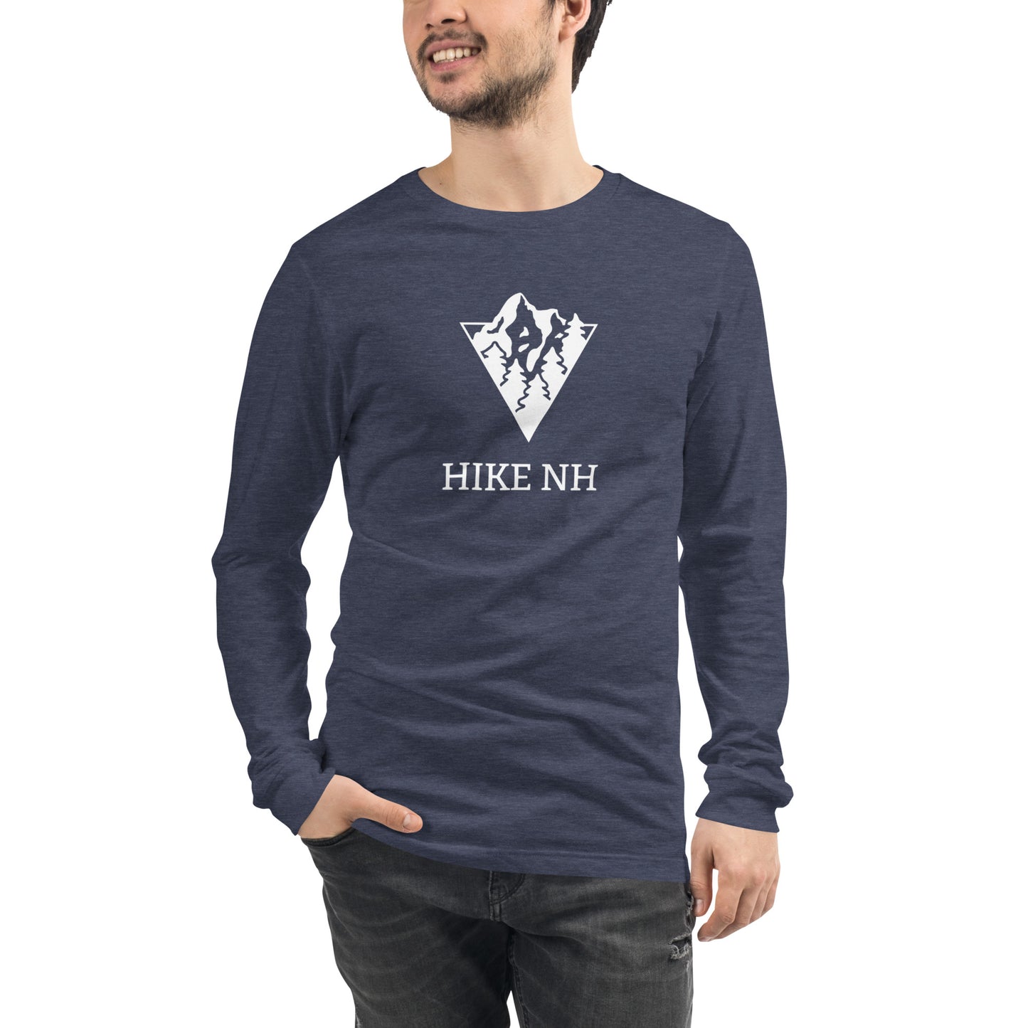 Unisex Long Sleeve Bella+Canvas Tee Hike NH