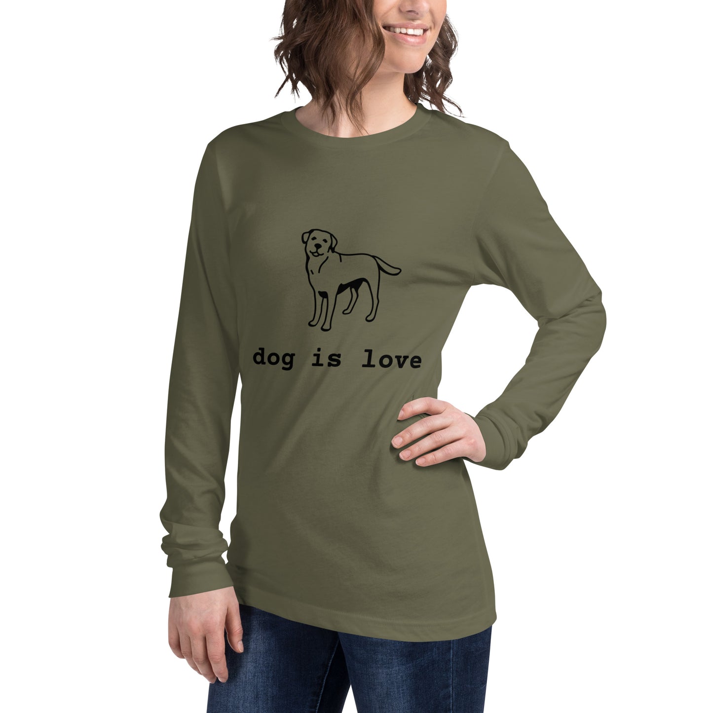 Unisex Long Sleeve Tee Dog is Love