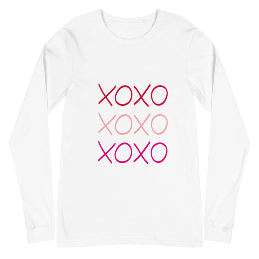 Unisex Long Sleeve Bella+Canvas Tee XOXO