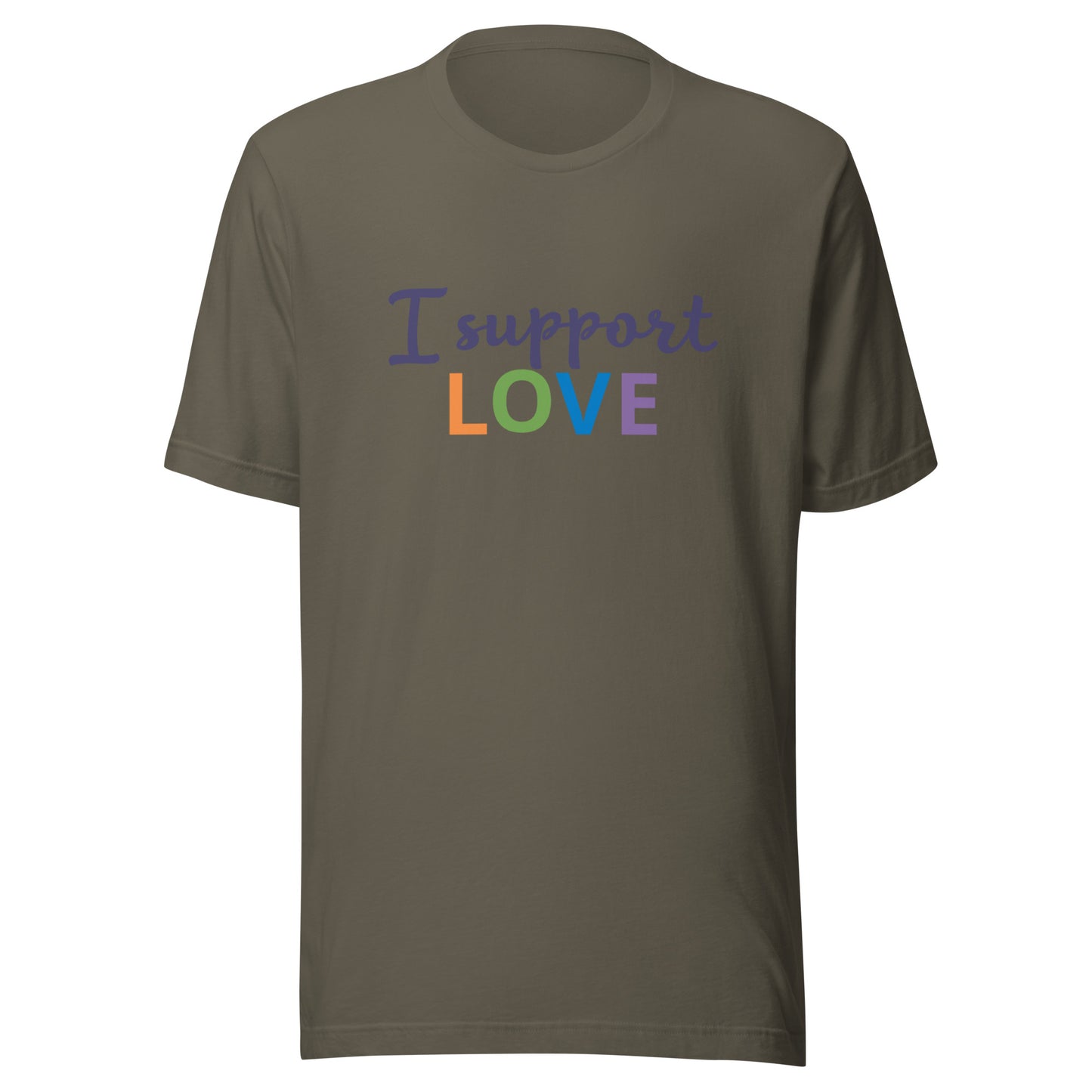 Unisex Short Sleeve Bella+Canvas Tee I Support Love