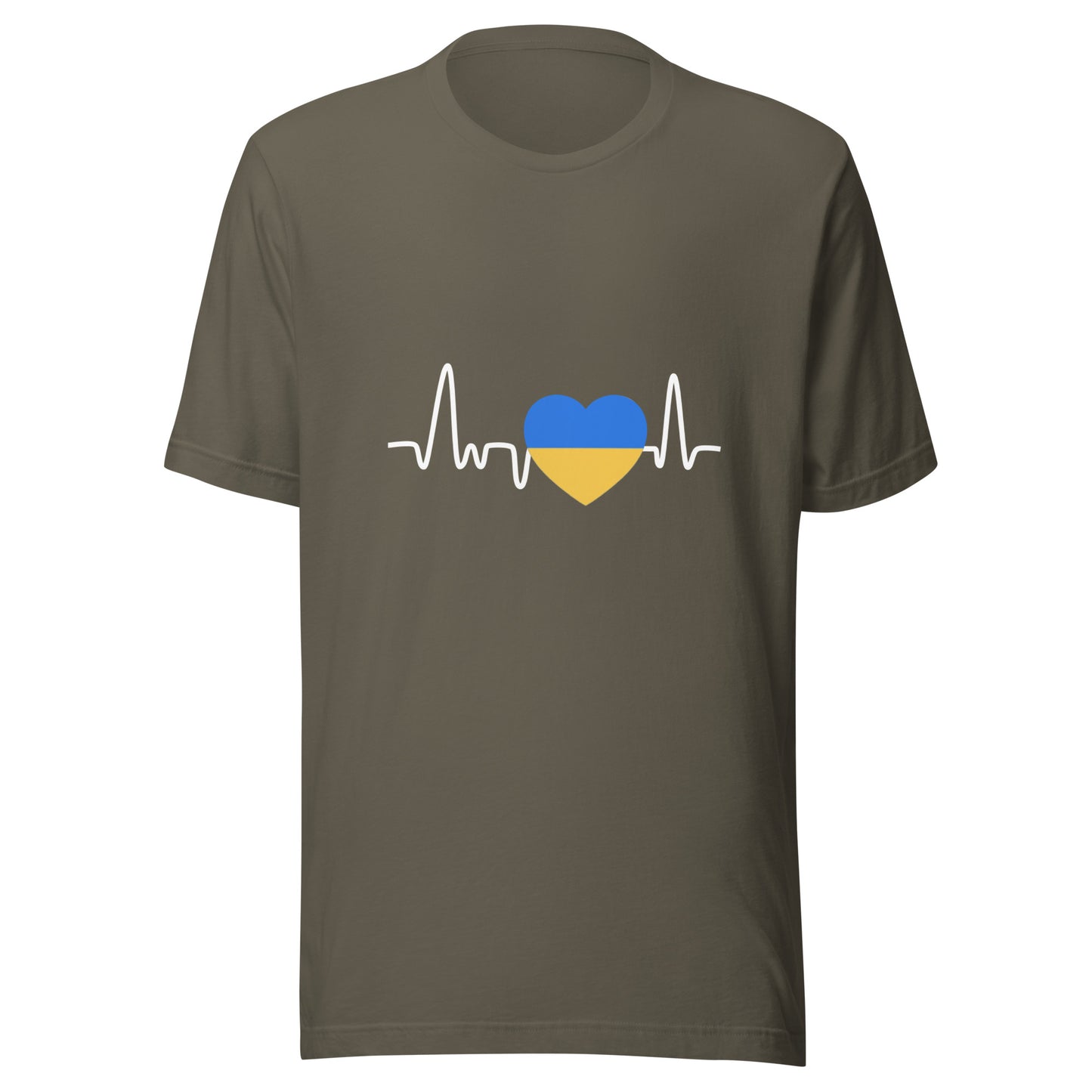 Unisex Short Sleeve Bella+Canvas Tee Ukraine Heartbeat