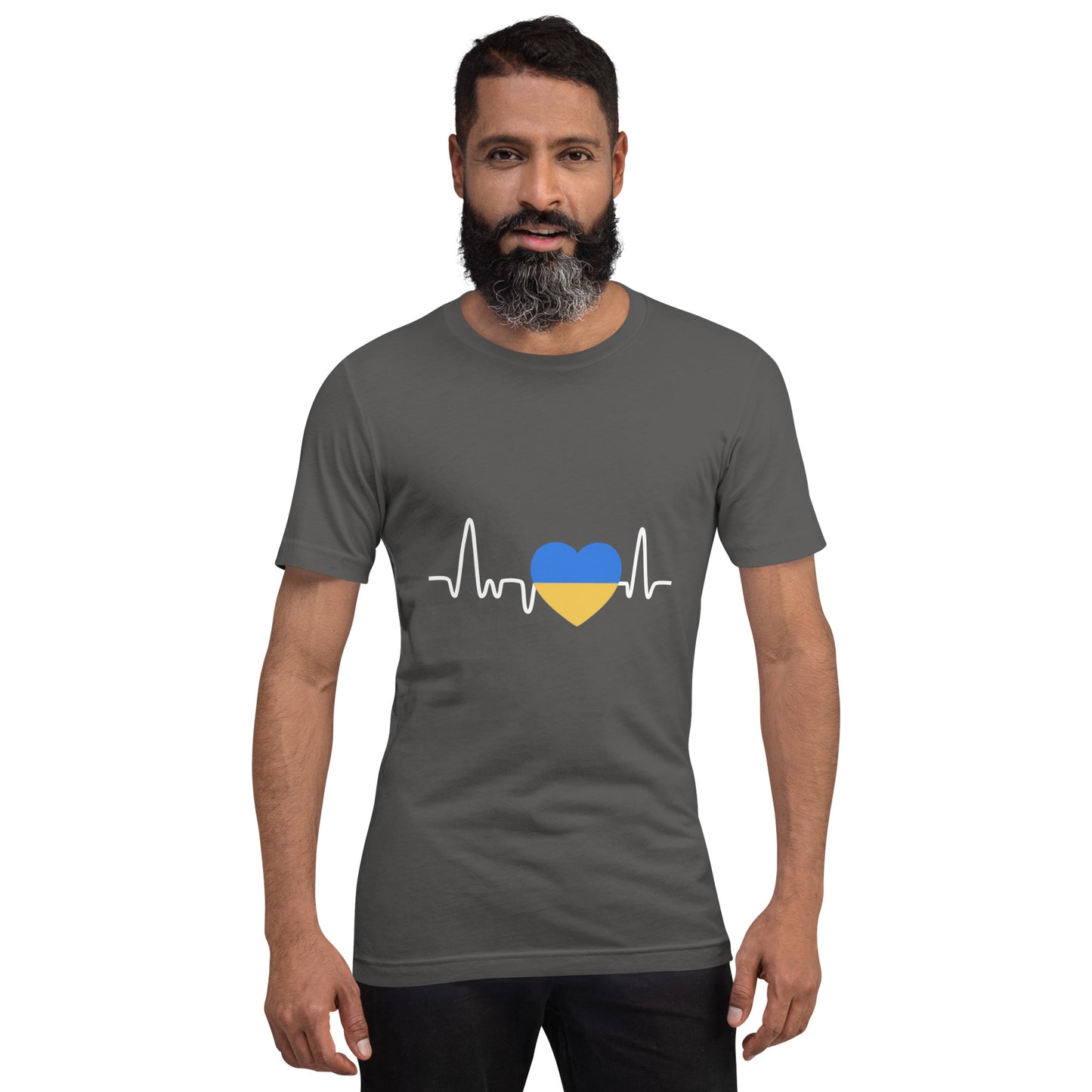 Unisex Short Sleeve Bella+Canvas Tee Ukraine Heartbeat