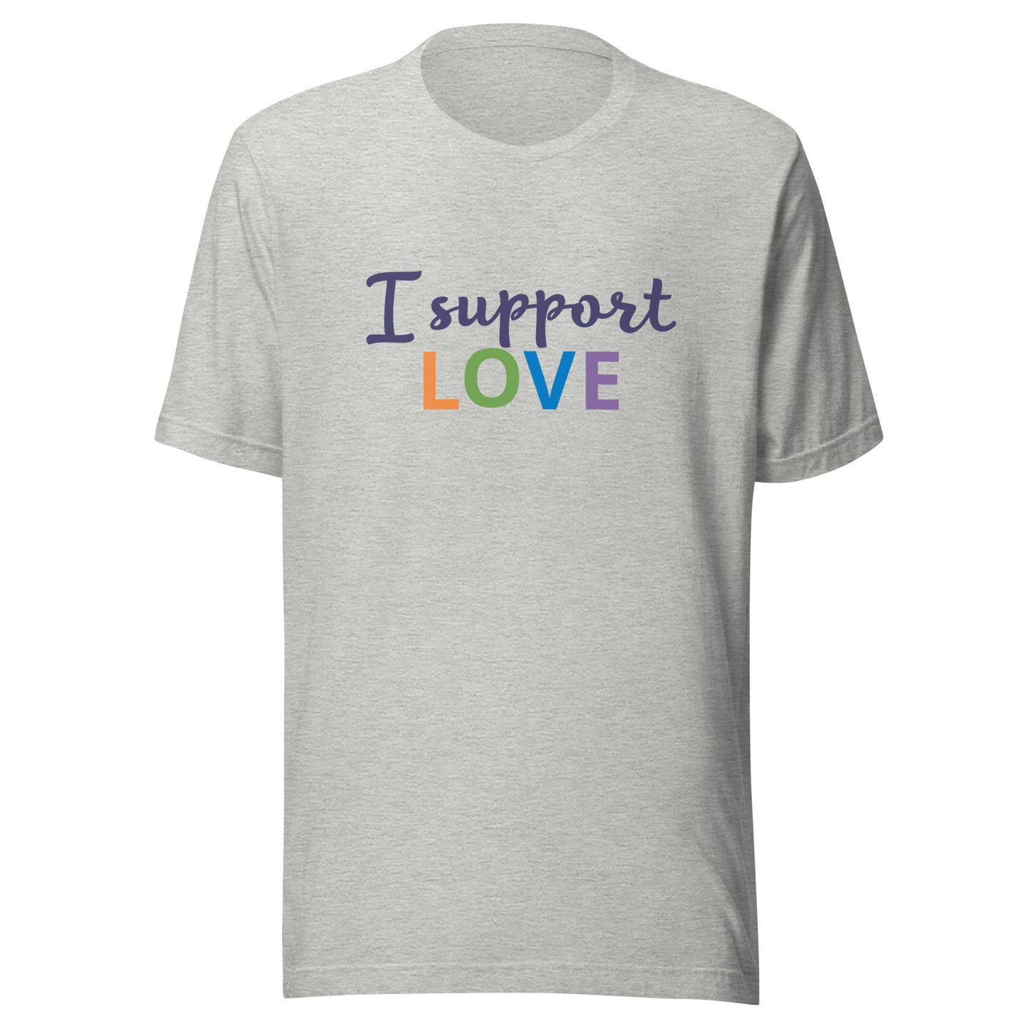 Unisex Short Sleeve Bella+Canvas Tee I Support Love