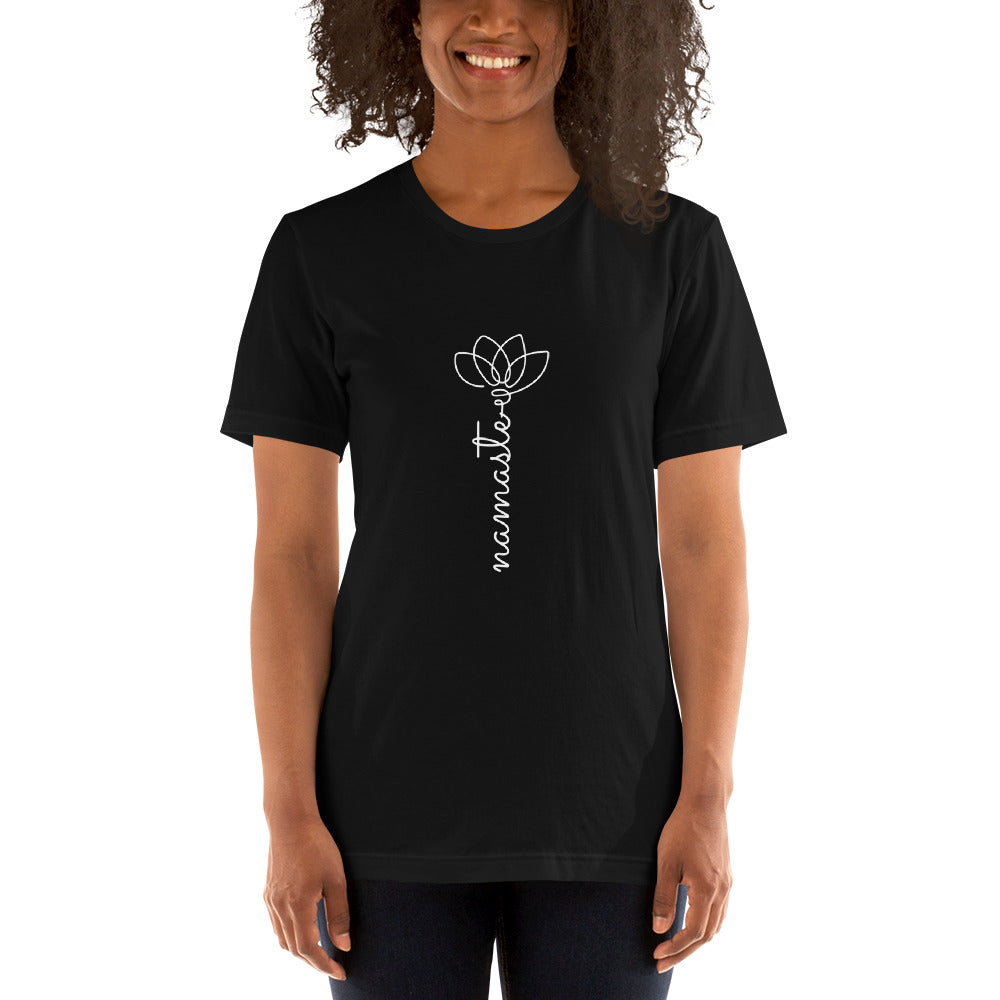 Unisex Short Sleeve Bella+Canvas Tee Namaste Lotus Line