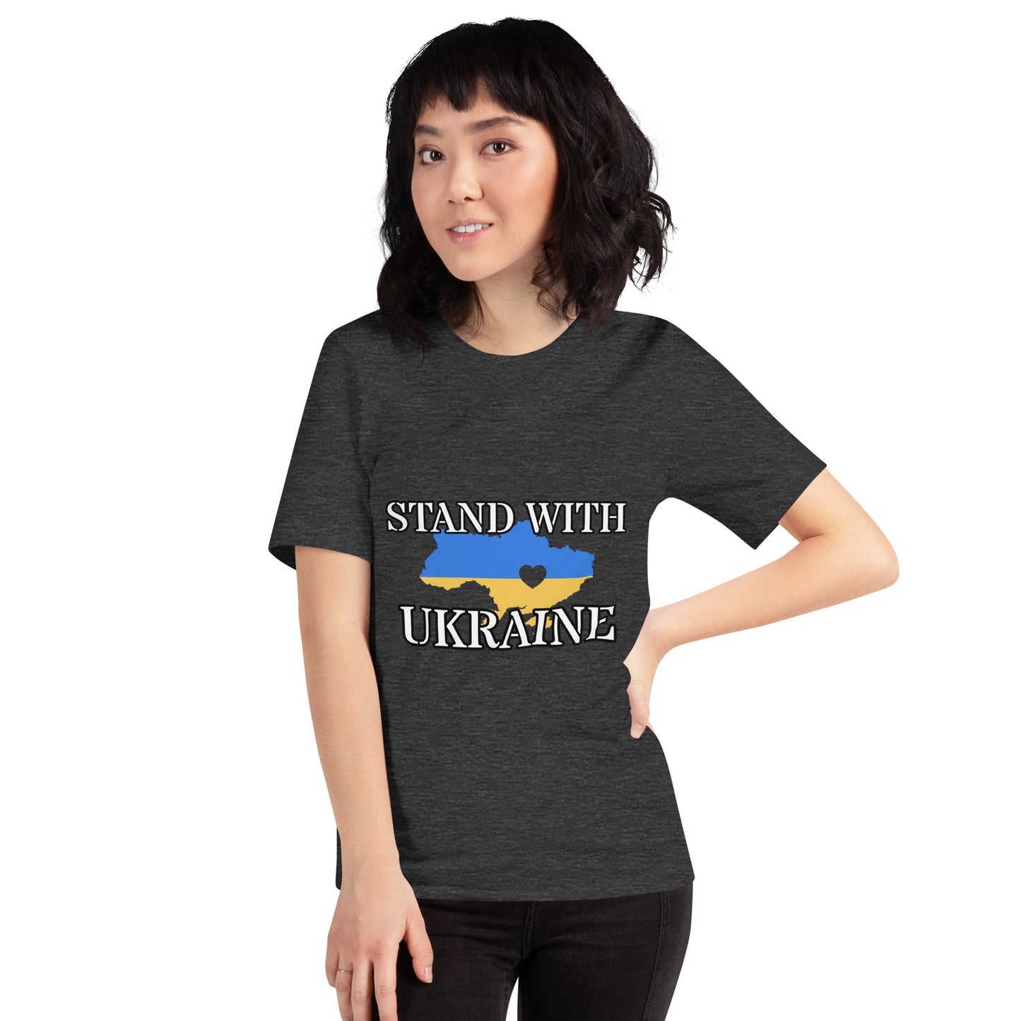 Unisex Short Sleeve Bella+Canvas Tee Stand with Ukraine