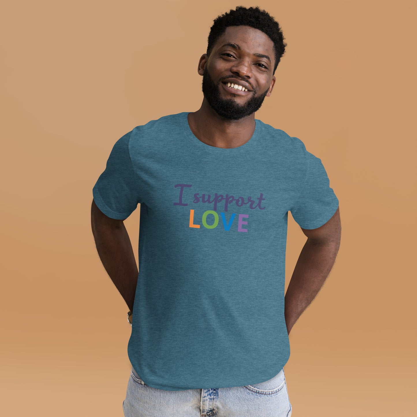 Unisex Short Sleeve Bella+Canvas Tee I Support Love