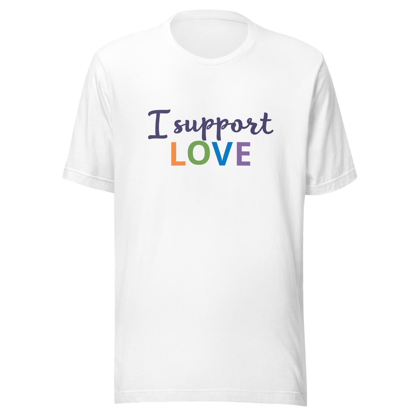 Unisex Short Sleeve Bella+Canvas Tee I Support Love