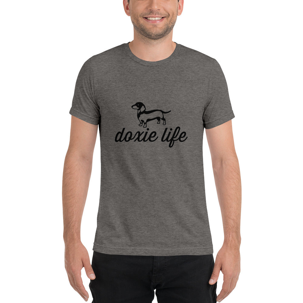 Short Sleeve Bella+Canvas Tee Doxie Life black ink