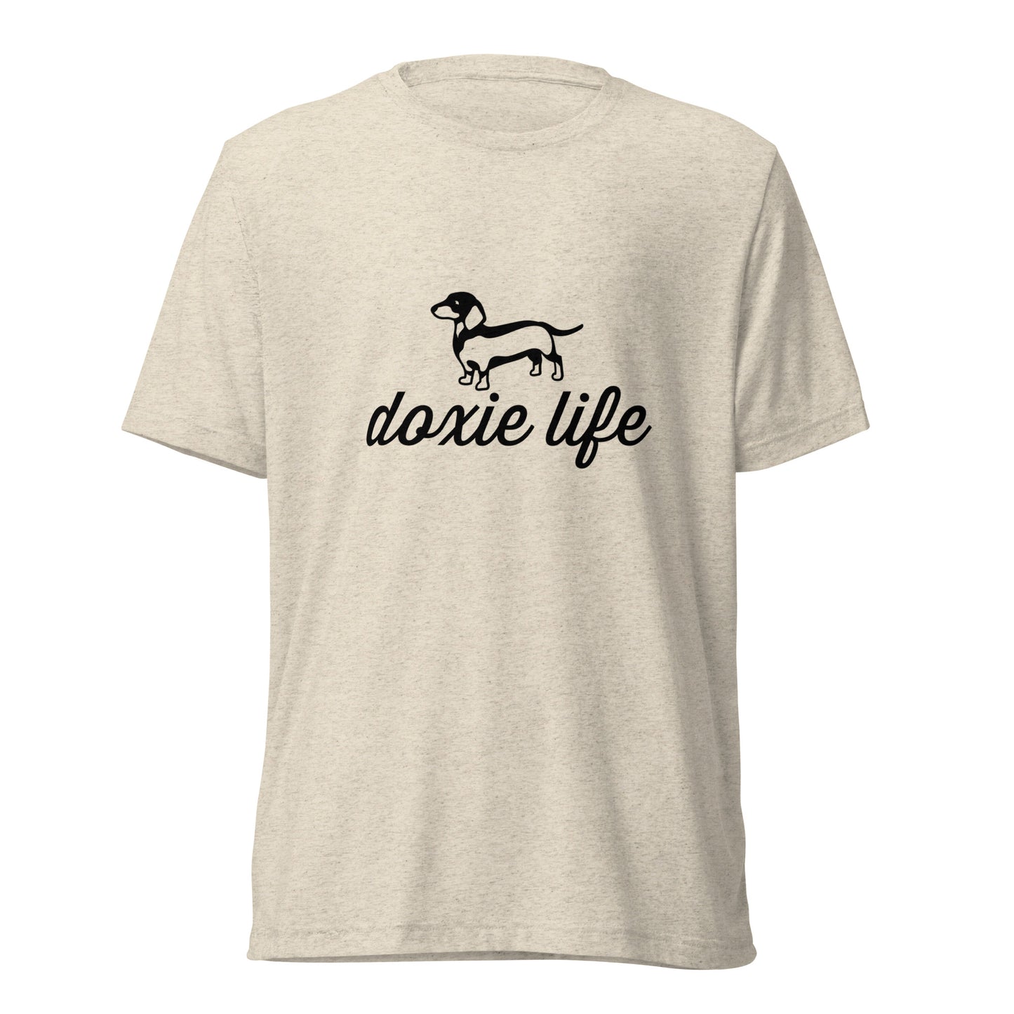 Short Sleeve Bella+Canvas Tee Doxie Life black ink