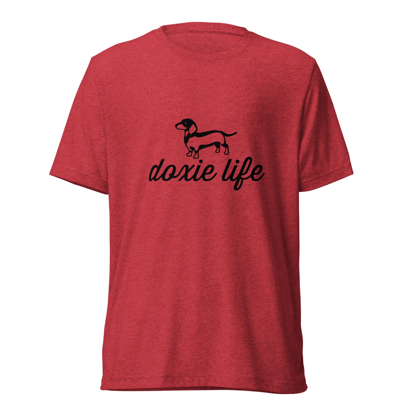 Short Sleeve Bella+Canvas Tee Doxie Life black ink