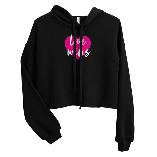 Women's Bella+Canvas Crop Hoodie Love Wins