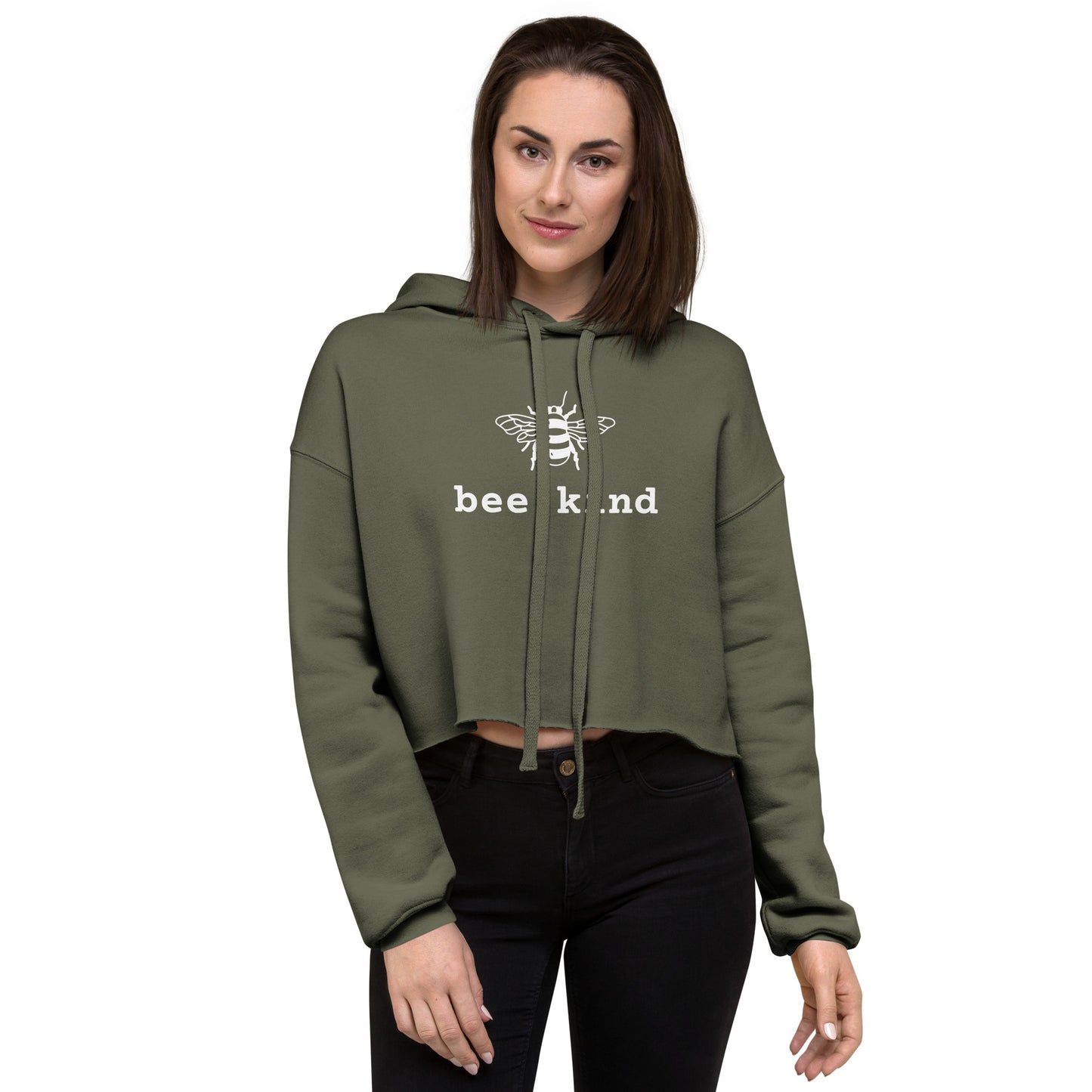 Women's Bella+Canvas Crop Hoodie Bee Kind