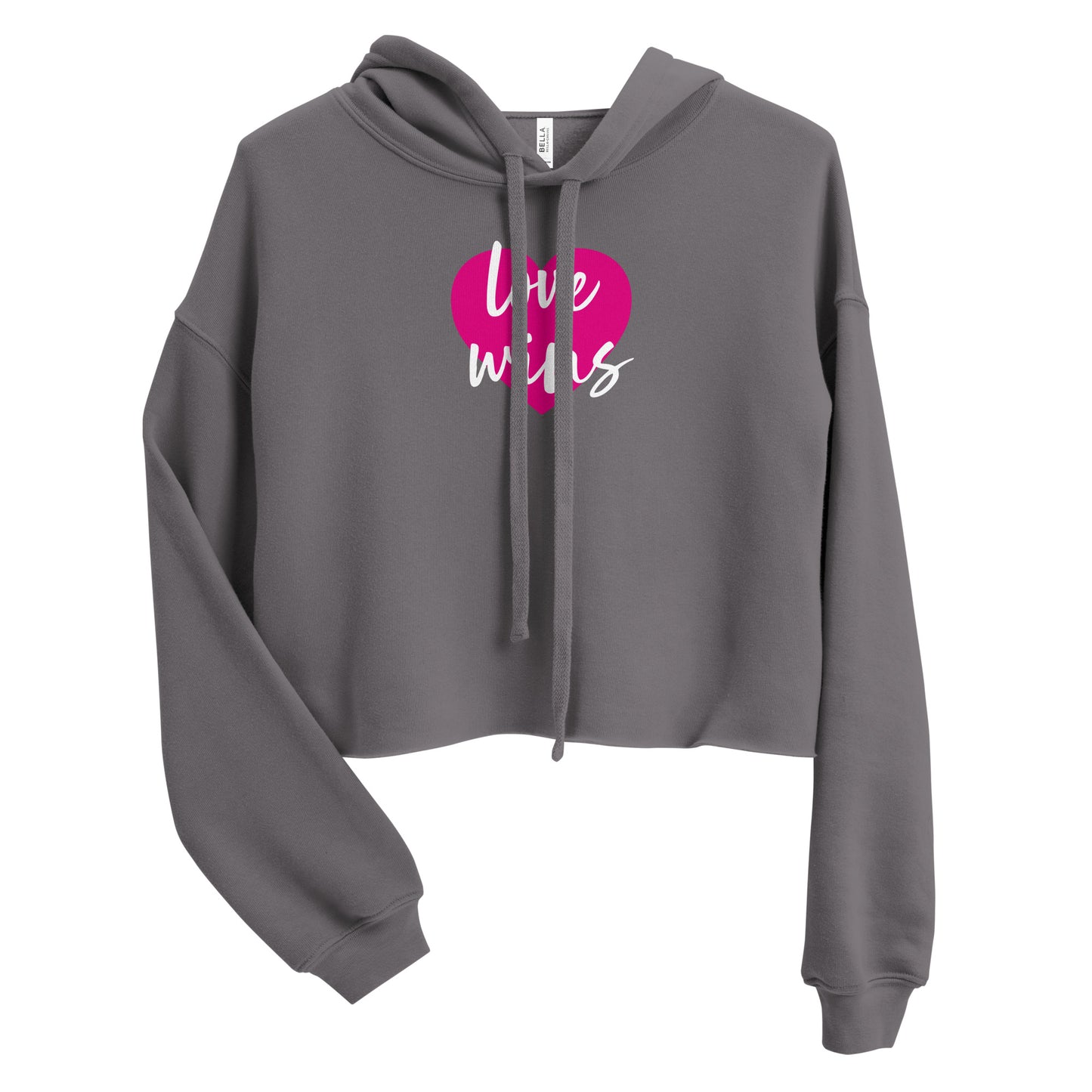 Women's Bella+Canvas Crop Hoodie Love Wins