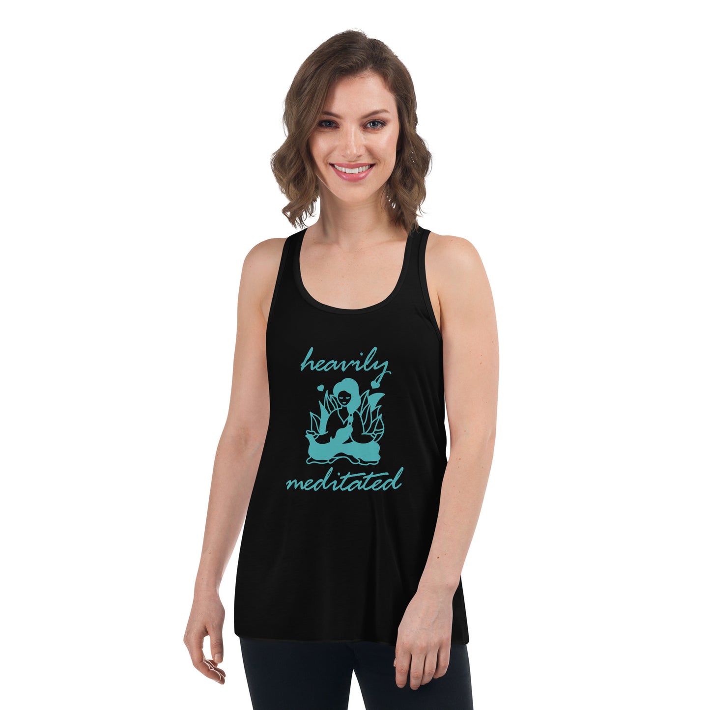 Women's Flowy Racerback Bella+Canvas Tank Heavily Meditated