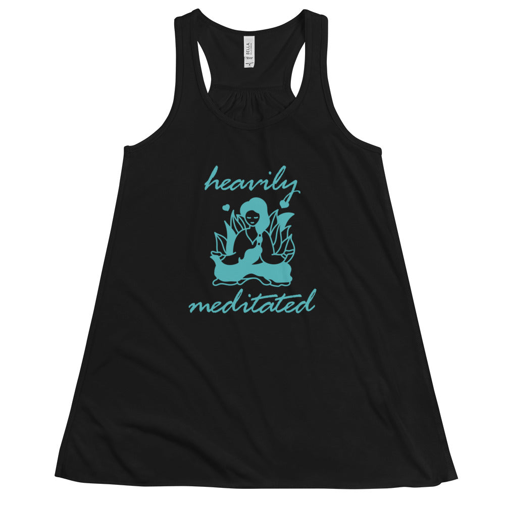 Women's Flowy Racerback Bella+Canvas Tank Heavily Meditated