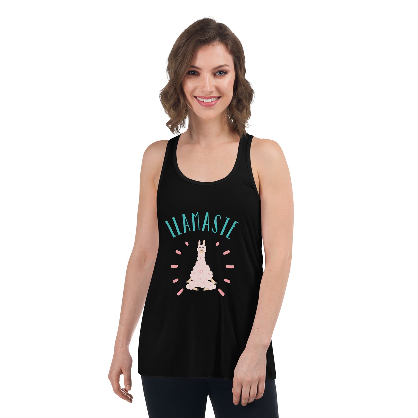 Women's Flowy Racerback Bella+Canvas Tank Llamaste