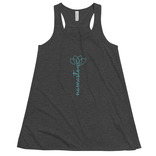 Women's Flowy Racerback Bella+Canvas Tank Namaste Lotus Line