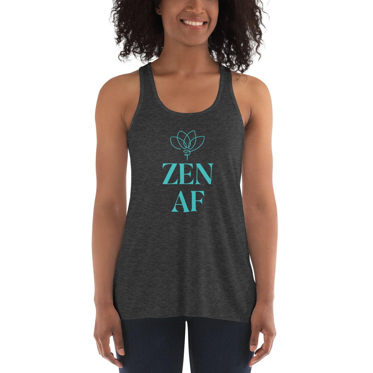 Women's Flowy Racerback Bella+Canvas Tank Zen AF Lotus