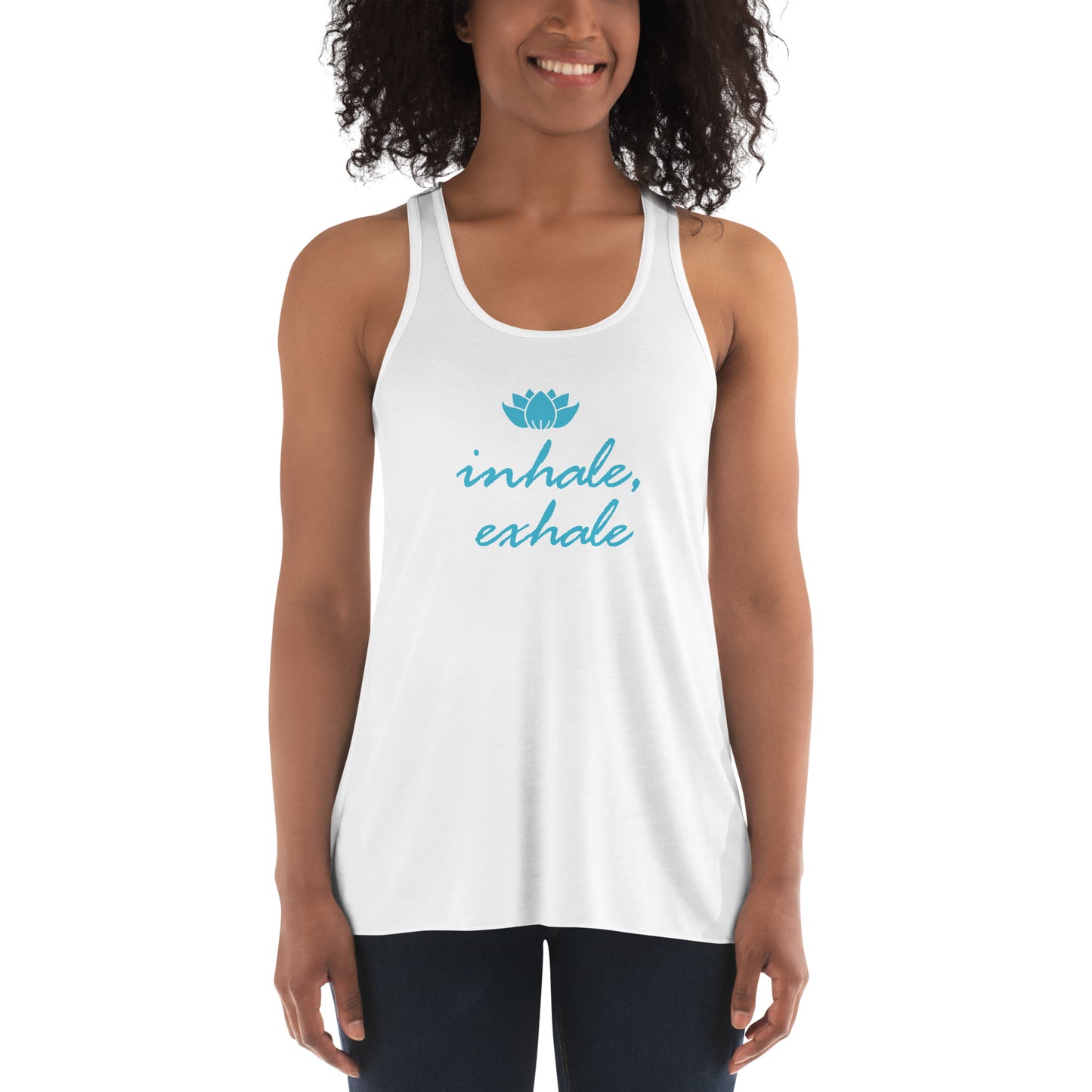 Women's Flowy Racerback Bella+Canvas Tank Inhale Exhale