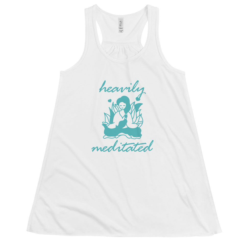 Women's Flowy Racerback Bella+Canvas Tank Heavily Meditated