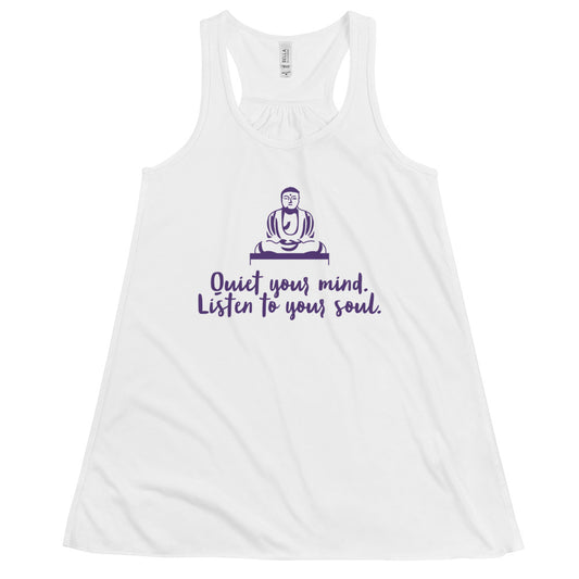 Women's Flowy Racerback Bella+Canvas Tank Open Your Mind