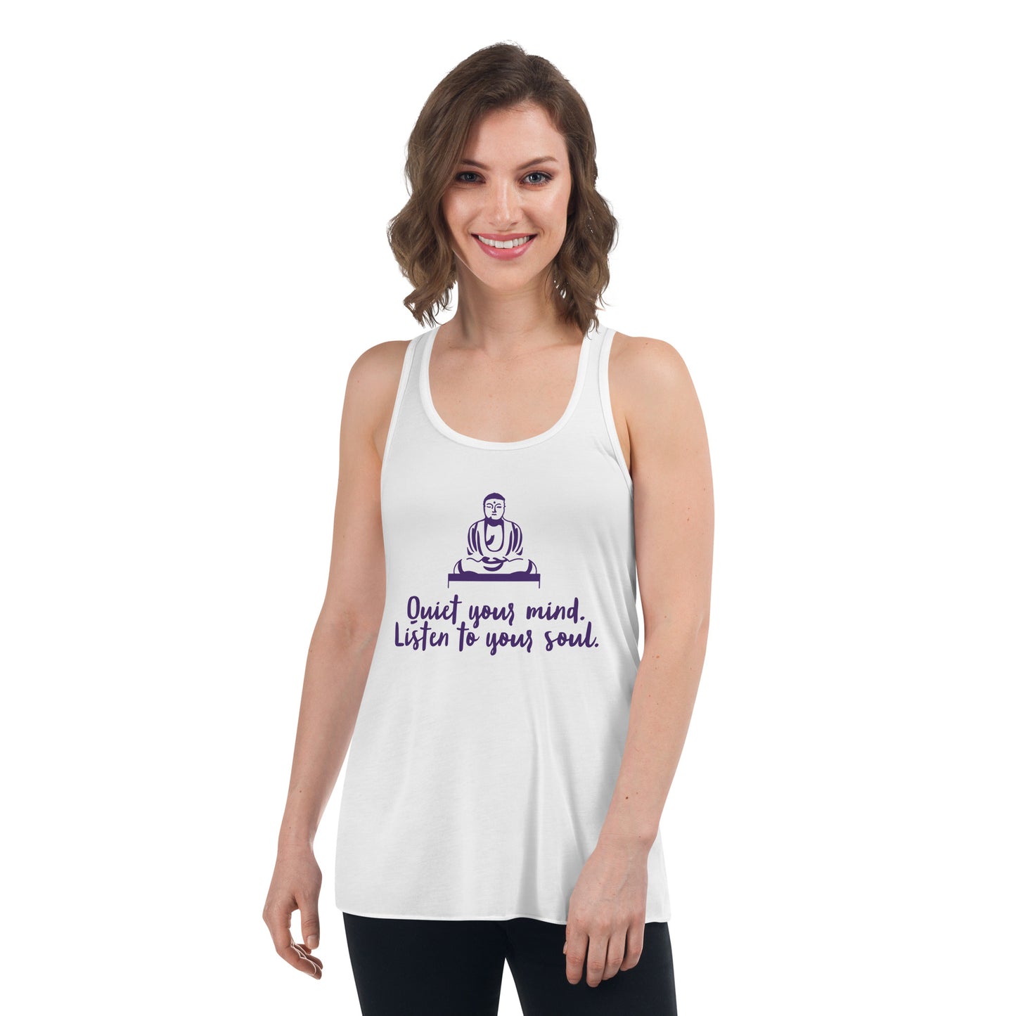 Women's Flowy Racerback Bella+Canvas Tank Open Your Mind