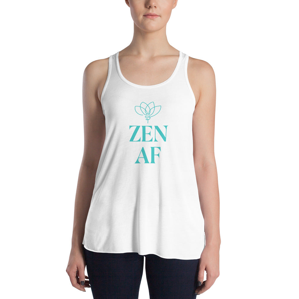 Women's Flowy Racerback Bella+Canvas Tank Zen AF Lotus