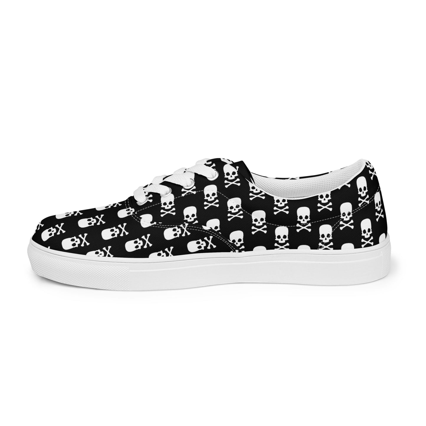 Women’s Lace-Up Canvas Shoes Skull & Crossbones