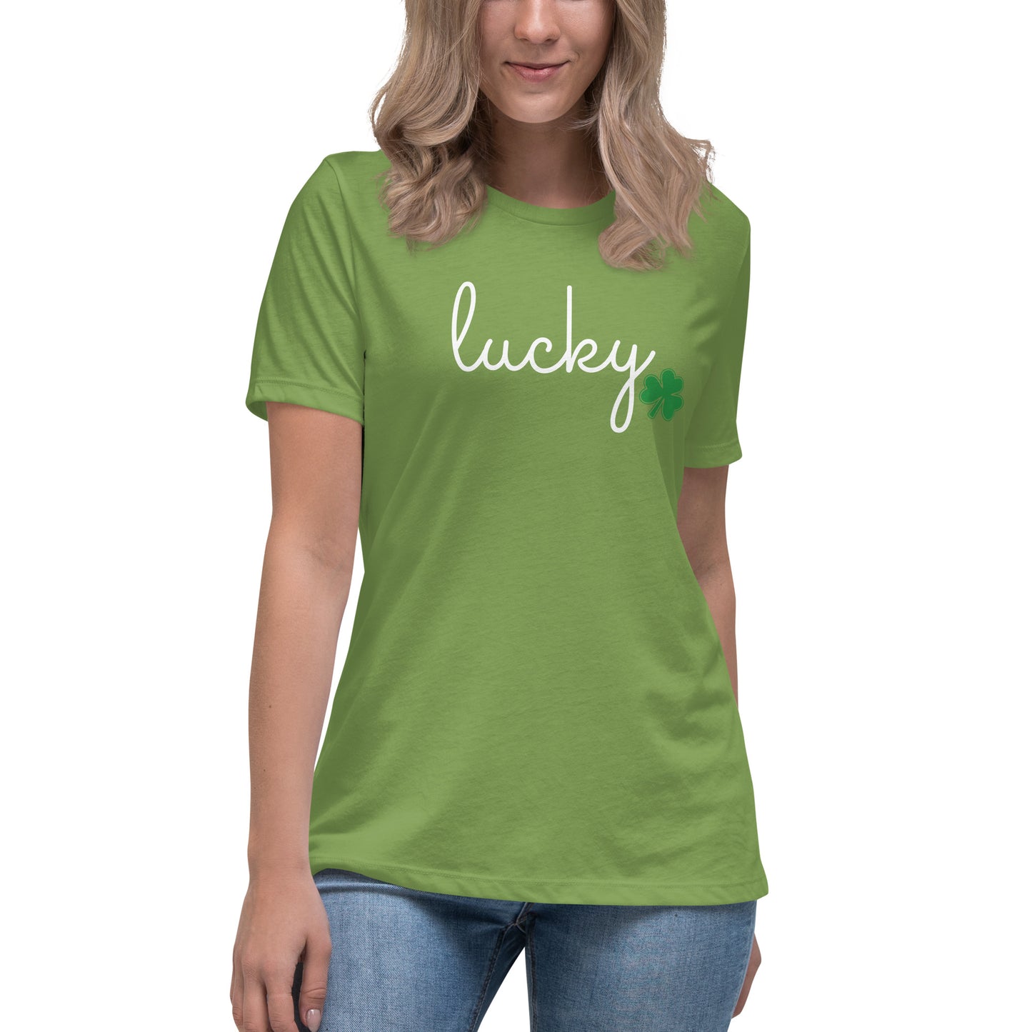 Women's Relaxed Fit Tee Lucky Clover