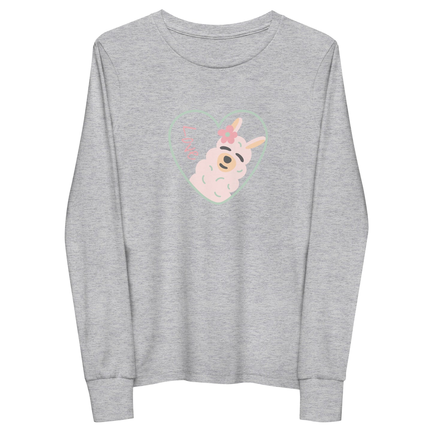 Youth Long Sleeve Bella+Canvas Tee Love Llama