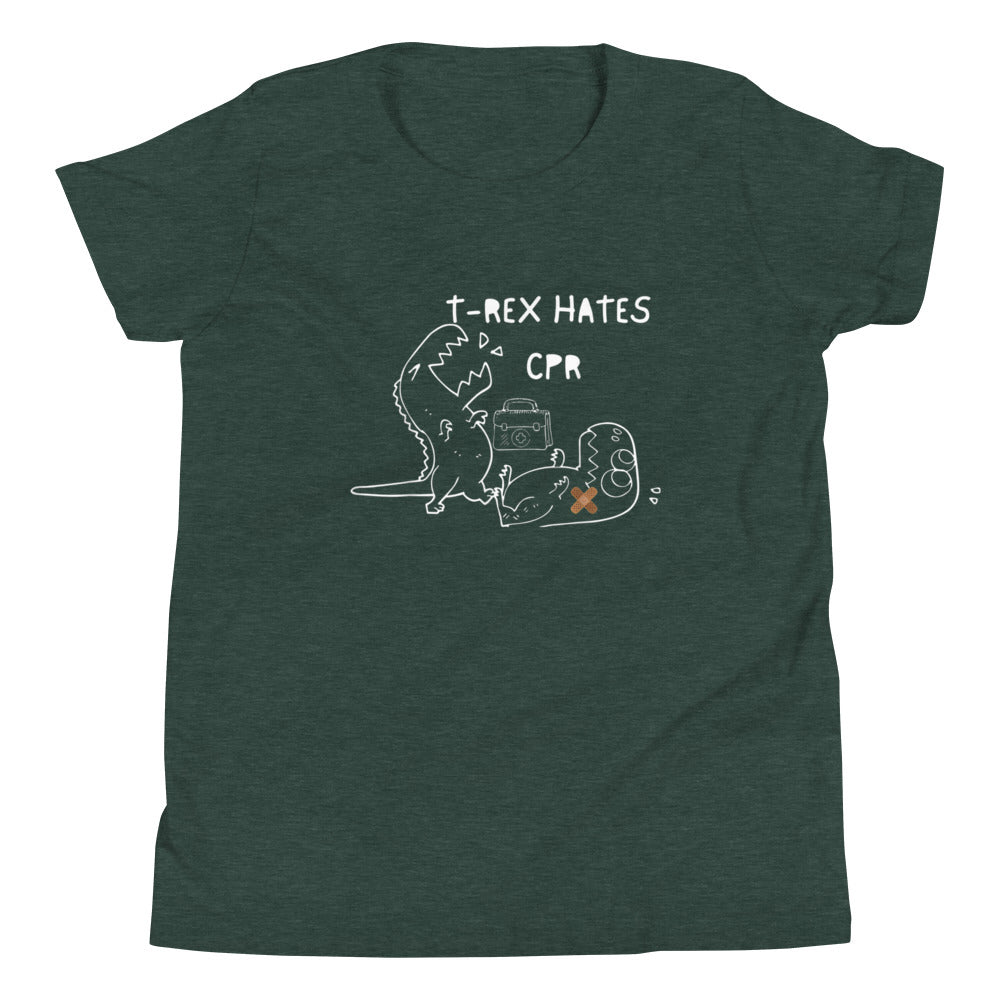 Youth Short Sleeve Tee T-Rex Hates CPR